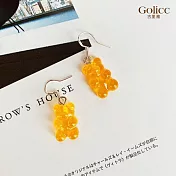 【Gulicc】耳環  糖果色 小熊軟糖吊墜 (橘子色)
