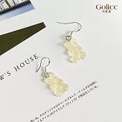 【Gulicc】耳環  糖果色 小熊軟糖吊墜 (透明黃)