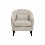 IDEA-優雅復古滌綸編織布單人沙發/兩色可選(運費另計) 米色