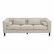 IDEA-優雅復古滌綸編織布三人沙發/兩色可選(運費另計) 米色