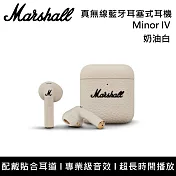 《618限定優惠》MARSHALL Minor IV Bluetooth 真無線藍芽耳塞式耳機 奶油白 臺灣公司貨