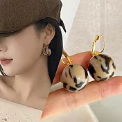 【Gulicc】耳環 復古豹紋球耳扣