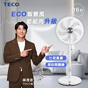 【TECO 東元】16吋DC馬達ECO智慧溫控遙控立扇XA1639BRD台灣製造