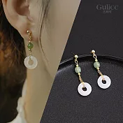 【Gulicc】耳環 耳環 優雅圓形玉環