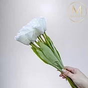 【Floral M】夏日野餐氣息洋桔梗溫柔白仿真花花材（7入組）