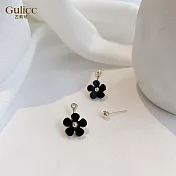 【Gulicc】耳環 甜美可愛 日系小花 (黑)