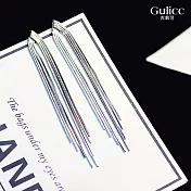 【Gulicc】耳環 極簡百搭 星光燦爛 長流蘇 (銀)