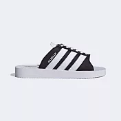 Adidas Gazelle Beach W [JQ7421] 女 涼拖鞋 運動 經典 綁帶 海灘 三葉草 黑白
