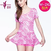 PanTyng潘婷 加大連身萊克泳裝 粉漾佳莉(M-2XL)82452 M號