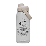 【美國 CamelBak】離島記憶-1000ml Chug運動水瓶- 飛翔綻放/晶透白