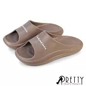 【Pretty】男女 拖鞋 防水拖鞋 厚底 室內 舒壓 輕量 JP24 卡其色