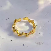 【Gulicc】戒指  日韓柳葉金枝可調戒子 (可調式戒圍)