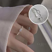 【Gulicc】戒指  韓版微鑲鍊條食指戒 (可調式戒圍)