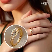 【Gulicc】戒指  韓國東大門打結鋯石戒指 (可調式戒圍)