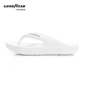 【Goodyear 固特異】夏威夷 男女款Q彈緩震夾腳拖鞋 / GAWL52719 JP22 白