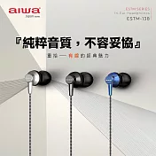 AIWA 愛華 TYPE-C 入耳式有線耳機 ESTM-138 藍色
