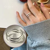 【Gulicc】戒指  簡約個性交叉戒指 (可調式戒圍)