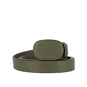 COACH Eliza 皮革橢圓標誌小牛皮寬2.5cm皮帶 (軍綠色)