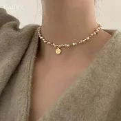 【Gulicc】項鍊 歐美典雅纏繞珍珠女王鎖骨鍊