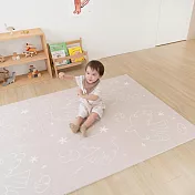 Pato Pato 自然系風格 巧拼地墊-小島系列 抗菌款｜ 小島晴空－奶霧粉