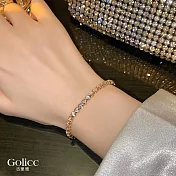 【Gulicc】手鍊  韓國輕奢滿鑽手鍊 (金)