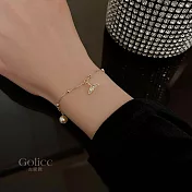 【Gulicc】手鍊  韓版魚尾鑲鑽珍珠手鍊