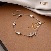 【Gulicc】手鍊  日韓時尚鑲鑽蝴蝶手鍊 (銀)