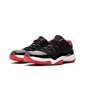 Nike Air Jordan 11 Retro Low Bred 黑紅 亮面 低筒 休閒鞋 運動鞋 男鞋 528895-012 28cm 黑紅