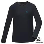 【ATUNAS 歐都納】中性款排汗透氣防曬長袖T恤/大尺碼A8TS2535N*- M 黑