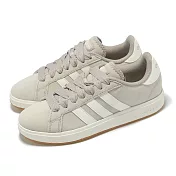 adidas 休閒鞋 Grand Court Base 00s 女鞋 奶茶色 米灰 膠底 麂皮 復古 愛迪達 JR7076