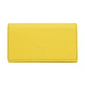 agnes b.素面皮革鎖包- 黃