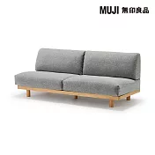 【MUJI 無印良品】無扶手簡約沙發/3人座/聚酯平織/灰色寬179*深74.5*高69 cm