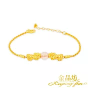 【金品坊】黃金手鍊雙貔貅護良緣手鍊