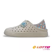 【LOTTO 義大利】童鞋  Sicily 輕量洞洞鞋- 18cm 米