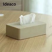 【日本ideaco】淺型砂岩面紙盒- 沙白