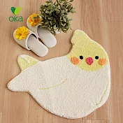 【日本OKA】FUND!T 可愛動物造型可水洗家居地墊- 玄鳳鸚鵡