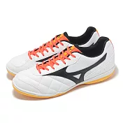 Mizuno 足球鞋 MRL Sala Club IN 男鞋 白 黑 黃 皮革 抓地 室內足球 運動鞋 美津濃 Q1GA2516-20 26cm WHITE/BLACK