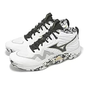 Mizuno 排球鞋 Wave Momentum Elite Mid 男鞋 白 黑 緩衝 支撐 室內運動 美津濃 V1GA2517-41 30cm WHITE/BLACK