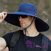 【Decoy】外出透氣 登山釣魚防曬漁夫遮陽帽/ 藏青