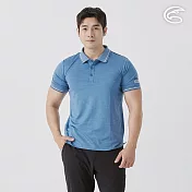ADISI 男環保紗快排抑菌POLO衫 AL2511014 丹寧藍 (M-3XL) M 丹寧藍