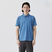 ADISI 男環保紗快排抑菌POLO衫 AL2511015 丹寧藍 (M-3XL)｜吸濕 快乾 彈性 透氣 排汗衣 M 丹寧藍