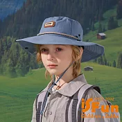 【iSFun】牛仔風格 兒童防曬登山速乾漁夫帽/藍色