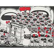 【玲廊滿藝】魏演銓-快樂巴士/愛27x35cm