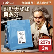 CoFeel 凱飛鮮烘豆哥斯大黎加貝多芬酵素水洗咖啡豆一磅-淺中烘焙(227gx2袋)