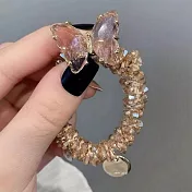 【Gulicc】髮圈 韓版時尚水晶髮圈 (香檳色)