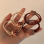 【Gulicc】髮圈 日系簡約 格子星願 髮圈 4入