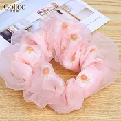 【Gulicc】髮圈 韓國雪紡雙層大腸髮圈 (粉紅色)