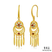 【點睛品】光曦羽印 紅玉髓黃金耳環 (一對)