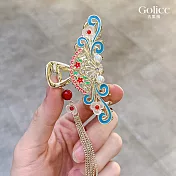 【Gulicc】髮夾 中國風 珍珠流蘇 古典抓夾