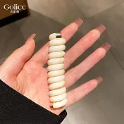 【Gulicc】髮圈 氣質簡約 編髮 電話線髮圈 (米白色)
